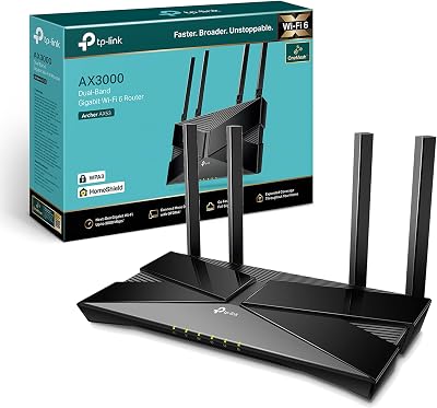 TP-Link Archer AX53 AX3000 Dual-Band WiFi 6 Router with EasyMesh, VPN Server