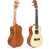 Concert Ukulele,Solid SpruceTop 24" Ukelele for Professional Beginner from Kmise