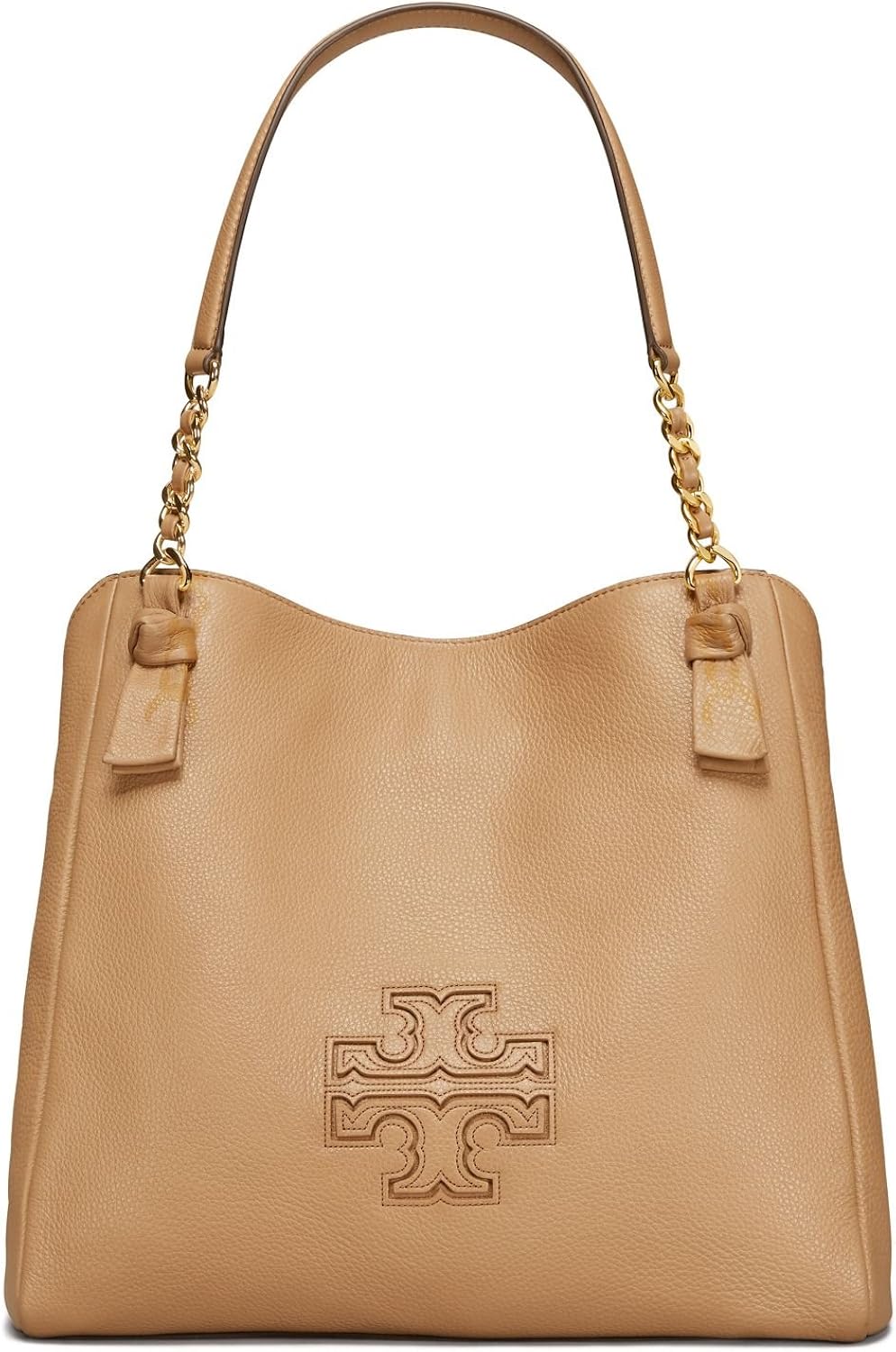 Tory Burch Harper Leather Shoulder Bag Vintage Camel Handbags