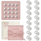 Dreamtop Pearl Veil Weights -16 Pairs Magnetic Bridal Veil Weights Invisible, Double-Sided Wedding Veil Weight, Non-Damaging Bridal Accessories for Outdoor Weddings Photograth