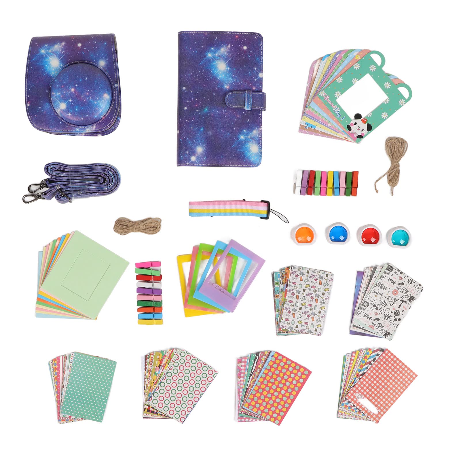 PUSOKEI Mini 11 Instant Camera Accessories, Mini 11 Bundle Kit Including Carrying Case, Selfie Lens, Photo Album, Stickers,Flamingo