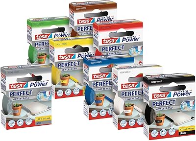 tesa extra Power Perfect Fabric Tape 1 Set 8 Colours