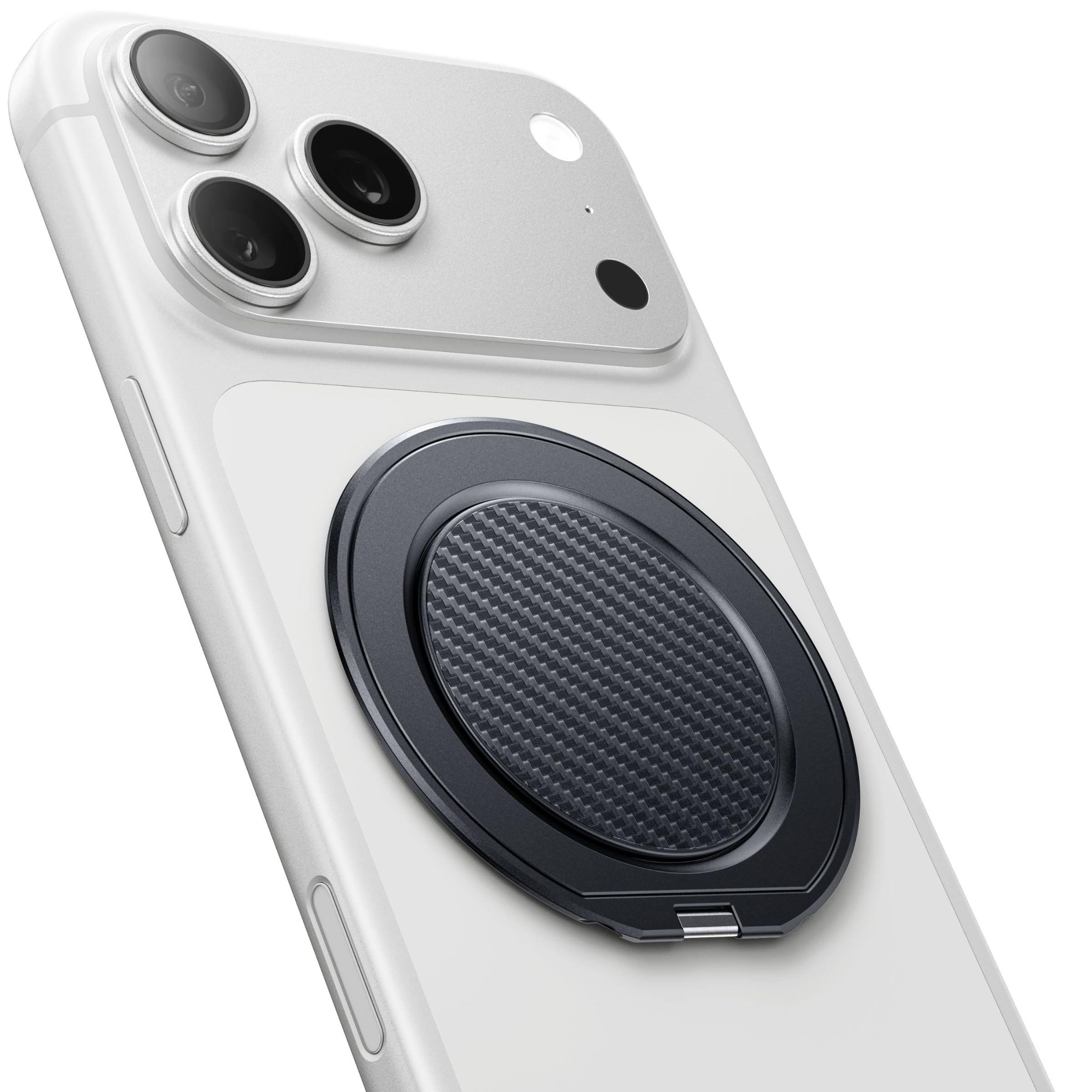 Photo 1 of andobil [2026 Ultra-Thin] Magnetic Phone Grip for MagSafe [360° Rotate] Magnetic Cell Phone Ring Holder & Kickstand for MagSafe Accessories & iPhone 17 Air 16 Pro Max Plus 15 14 13 12, Carbon Fiber