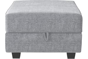 HONBAY Square Ottoman Module for Modular Sofa Couch, Grey