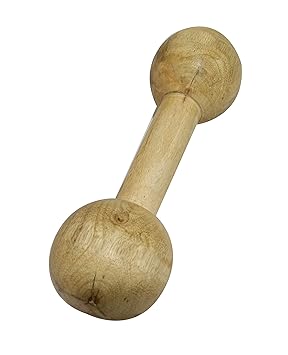 Pets Empire Natural Wood Pet Chew Toy, Solid Dog Toy Wooden Retrieving Dumbbell -Medium Size