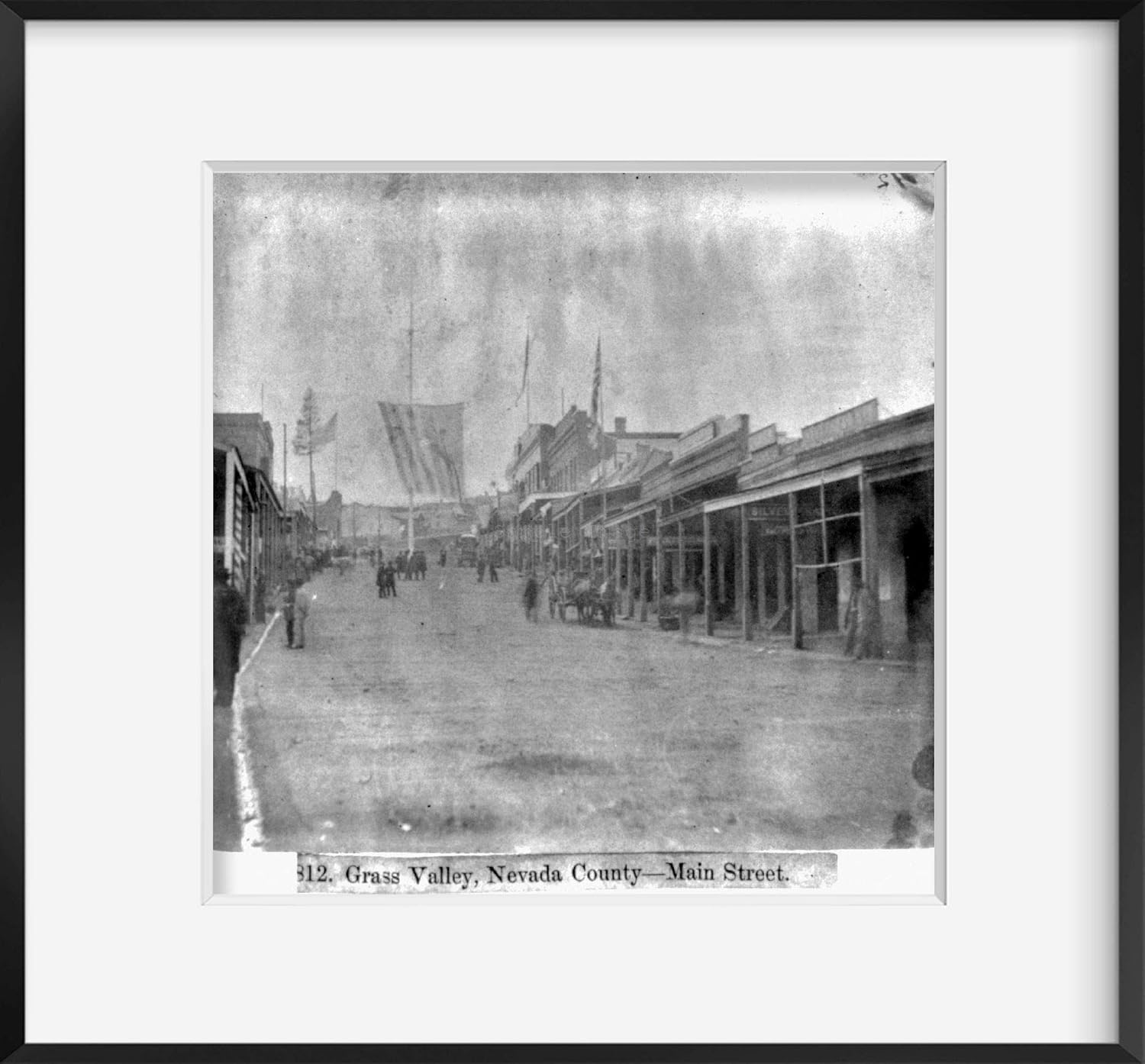 Photographs - INFINITE PHOTOGRAPHS Photo: Grass Valley,Nevada County-Main Street,1866,California,CA,Scenery,People