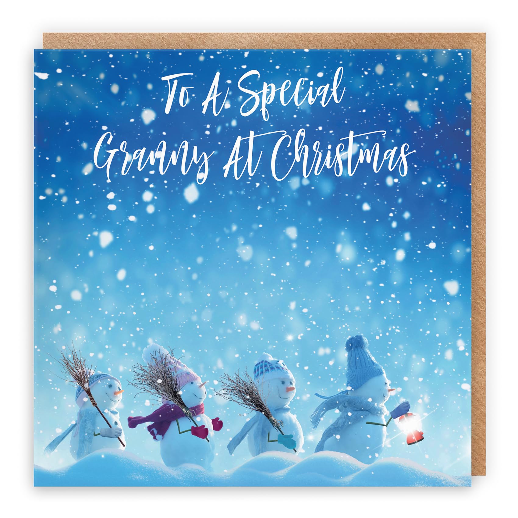 Hunts England - Granny Christmas Card - To A Special Granny At Christmas - Snow People Collection - Fun Card — image 1