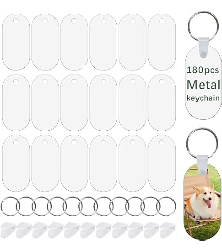 Llavero En Blanco De Sublimación De Madera MDF Blanca De Doble Cara Con Llavero De Metal, Anillos Divididos Para Transferencia De Calor, Imágenes, Fotos Y Arte Personalizados - España