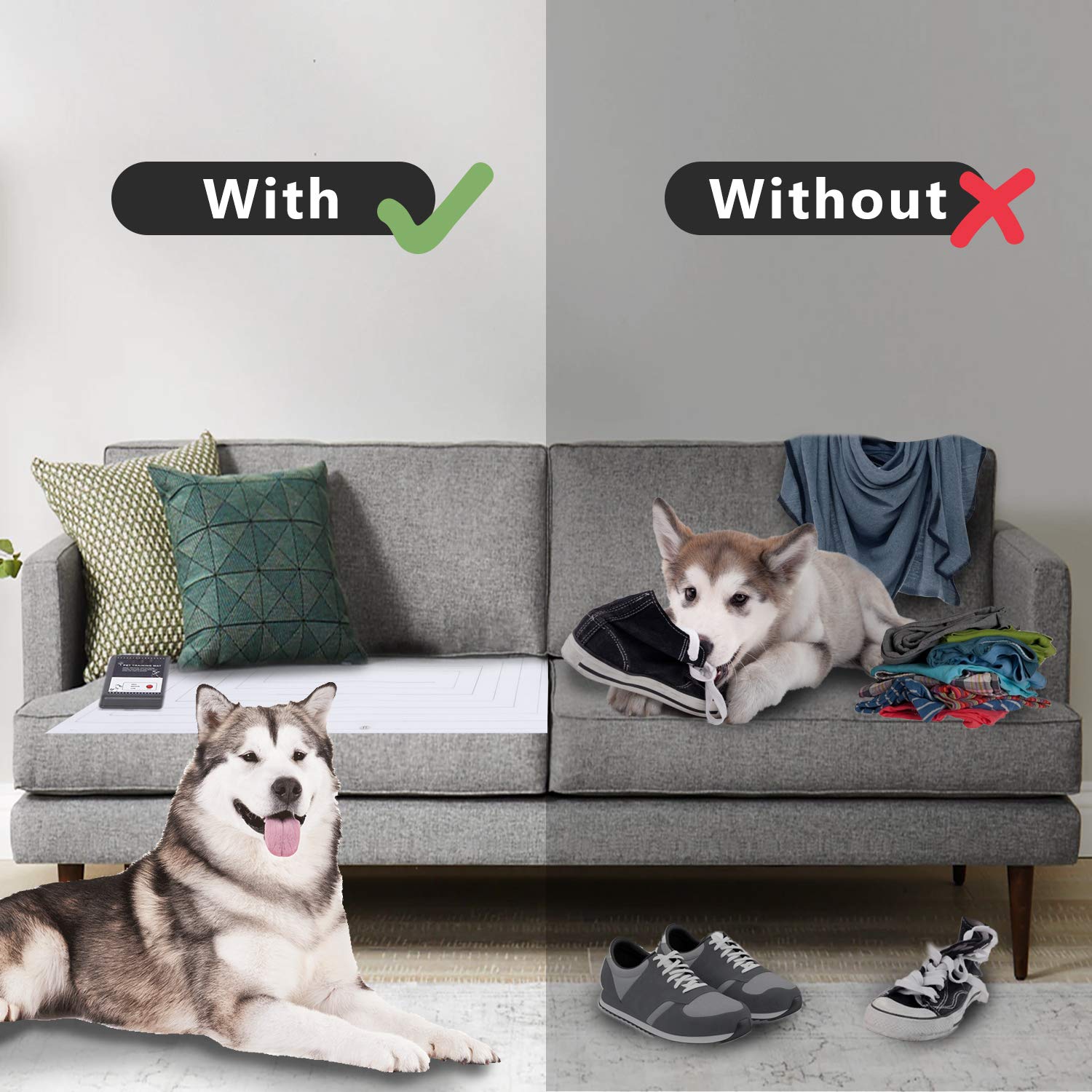 Training Behavior Aids Dogs Pet Training Mat 1pc 47x17pet Shock