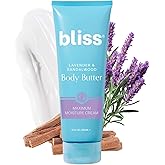 Bliss Body Butter - Lavender and Sandalwood - Maximum Moisture Cream - 6.7 Fl Oz - Body Lotion for Dry Skin - Long-Lasting Moisturizer for Women & Men - Vegan and Cruelty-Free