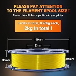 SUNLU 3D Printer Filament Bundle, PLA+ Silk