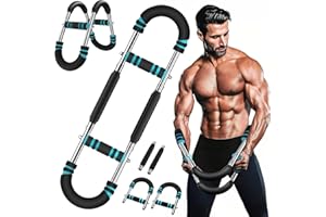 Antuoo Twister Arm Trainer, Adjustable 3 Resistance Levels 60-100 lbs, Chest Workout Equipment, Arm Trainer, Twister Arm Trainer for Men & Women (Sky Blue)