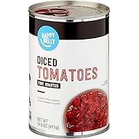 Amazon Brand - Happy Belly Diced Tomatoes, Fire Roasted, 14.5 Ounce