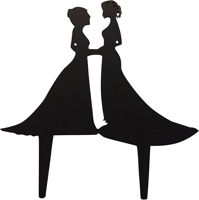 Amazon Unik Occasions レズビアン カップル シルエット アクリル ウェディング ケーキ トッパー デコレーションツール オンライン通販