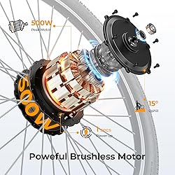 Jasion EB5 Electric Bike for Adults with Peak 500W