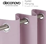Deconovo Thermal Insulated Blackout Curtain 52x54 Pink Ring Top 1 Panel view 4