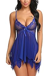 Avidlove Women Lingerie Lace Babydoll V Neck