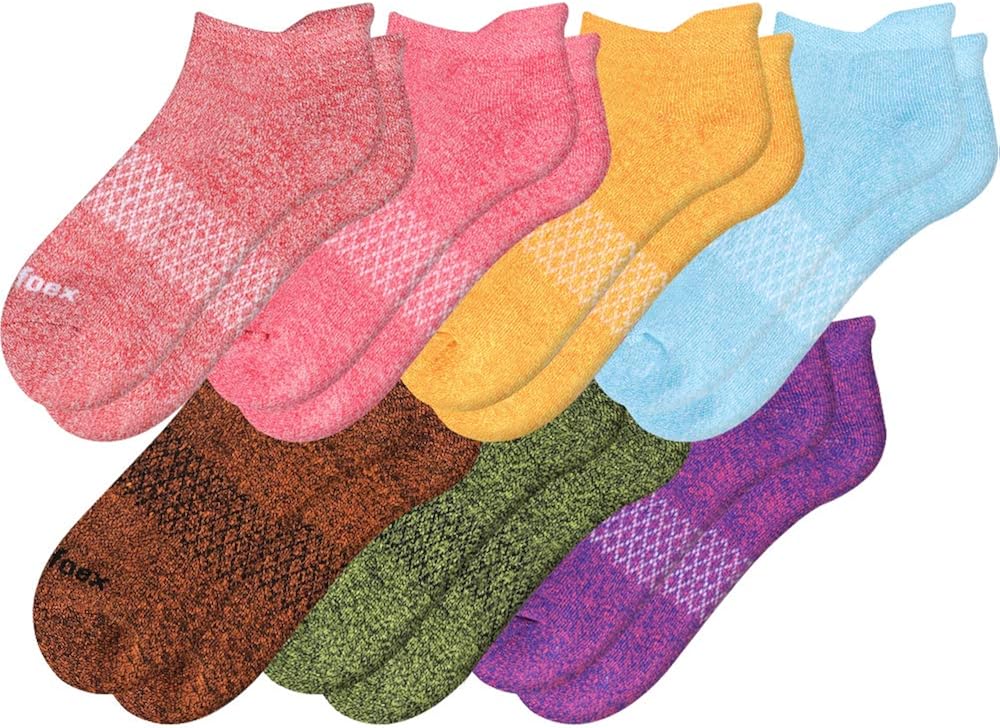Comfoex Womens Ankle Socks 7-Pack Cushioned Athletic Running Socks with Tab: Clothing