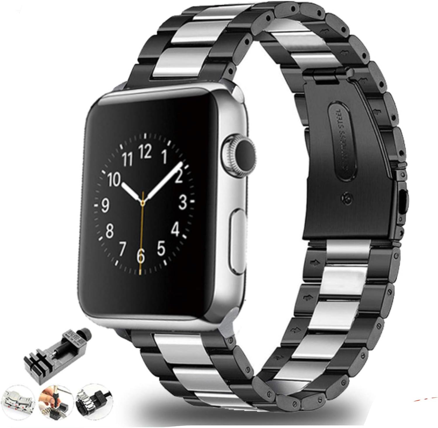 Metallarmband für Apple Watch Serie 6 se 5 4 3 42mm 44mm Edelstahl Armband Armband Adapter für ...