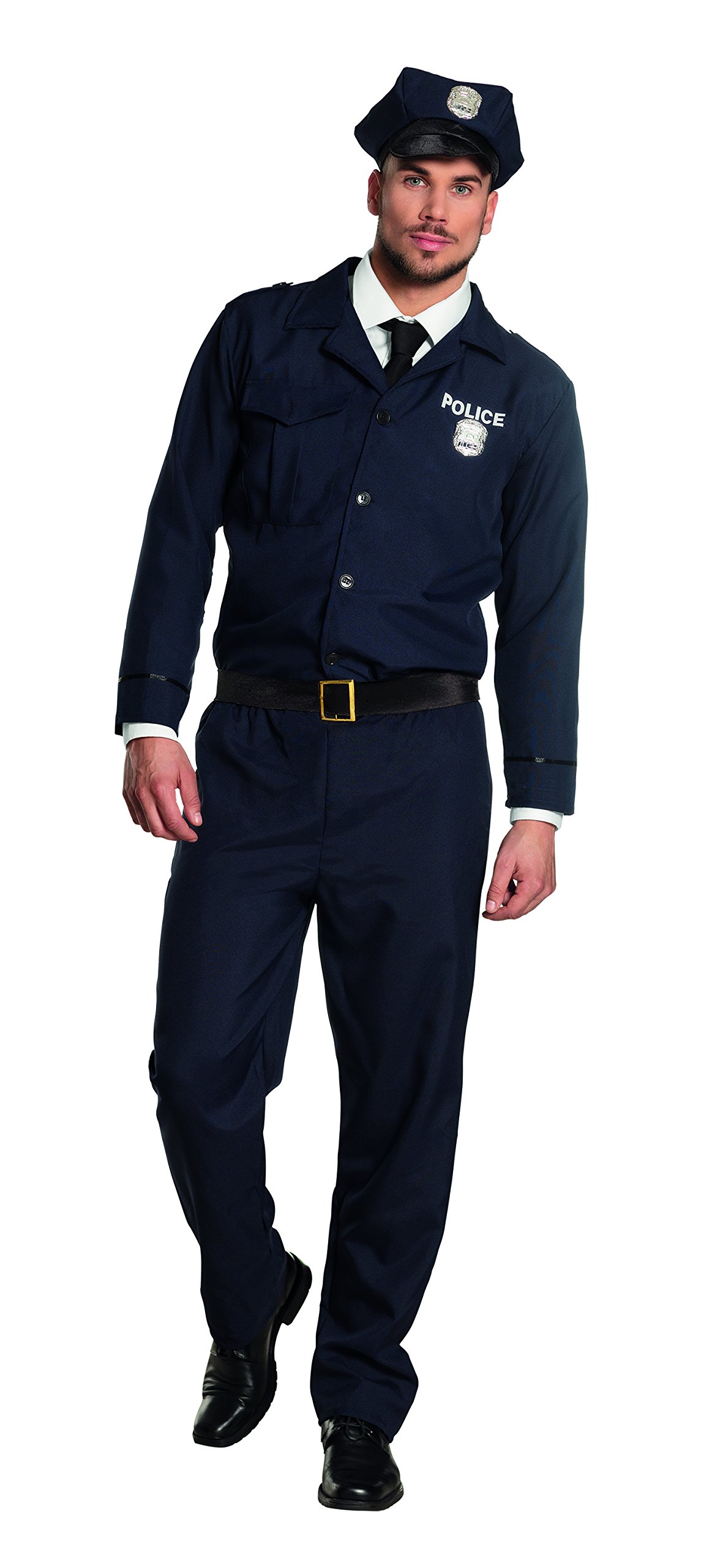 Police Officer Mens Fancy Dress New York Cop Uniform Costume