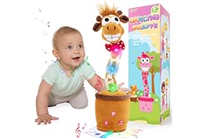 Aywewii Dancing Talking Giraffe Toy,Baby Boy Toys Repeats What You Say Sings Mimicks Records 120 Songs Toddler Birthday Gifts, Tummy Time Toy for 6-12 Month 1 2 3 4 5 6+ Year Olds