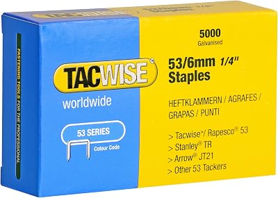 Tacwise 0331 53 6mm Galvanised Staples Pack of 5000