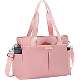 AMXNX Tote Bag for Women with Zipper Travel Large Crossbody Shoulder Bag Handbag Water-resistant Nylon with Multi Pockets