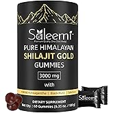 Shilajit Gummies - Pure Himalayan Shilajit Gold Grade with Fulvic Acid | 85 Micronutrients | Ashwagandha & Gokshura | No Added Sugar | Non-GMO | 100% Natural Premium | 60 Gummies for Men and Women