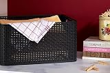 Curver Basket with Lid Rattan Style Large - polypropylene storage view 3