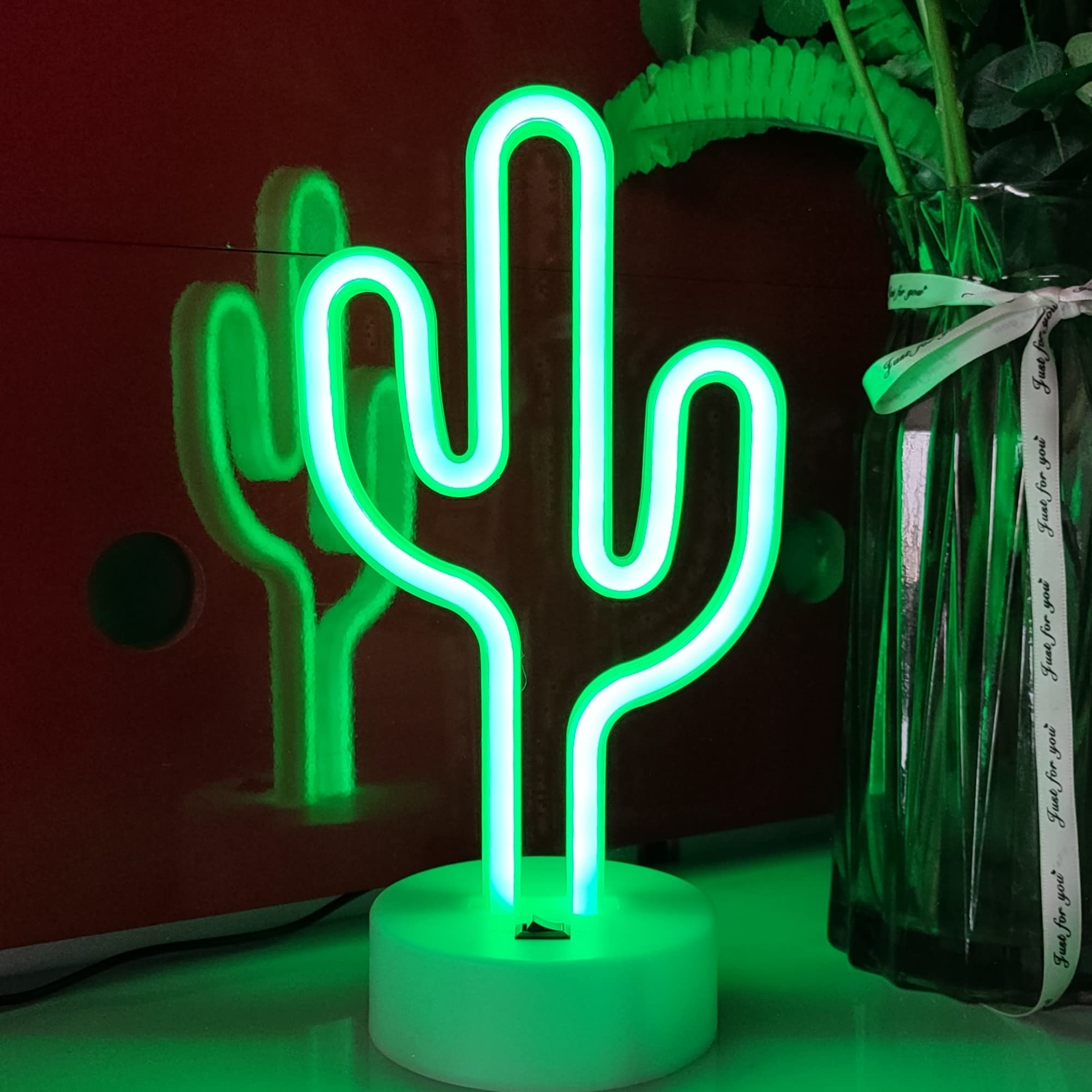 JYWJ Neon Signs with Holder Base,USB or 3-AA