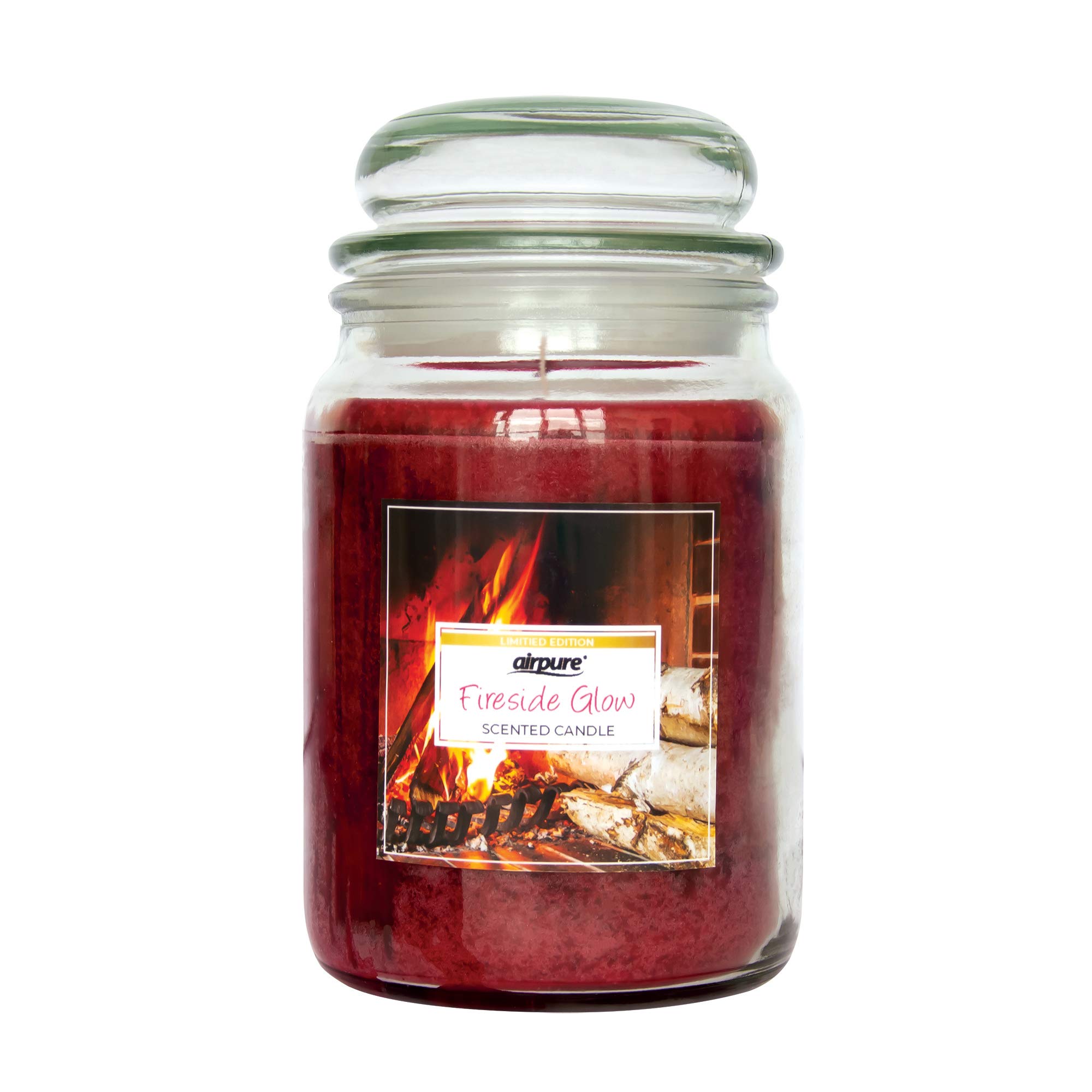 airpure AIRPURE Large Candle Scented, Fireside Glow Fragrance, 18oz Jar, 120 Hour Ornamental Candles, Fill The Room with a Warm and Homey Fragrance, for The Bedroom, Bathroom, Family Room of Office — image 1