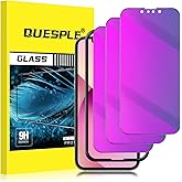 QUESPLE [3 Pack for iPhone 13/iPhone 13 Pro/iPhone 14 Purple Privacy Screen Protector 6.1 inch, Cool Colorful Anti Spy Full Coverage Tempered Glass, Anti Peeping, Easy Installation Kit, Case Friendly