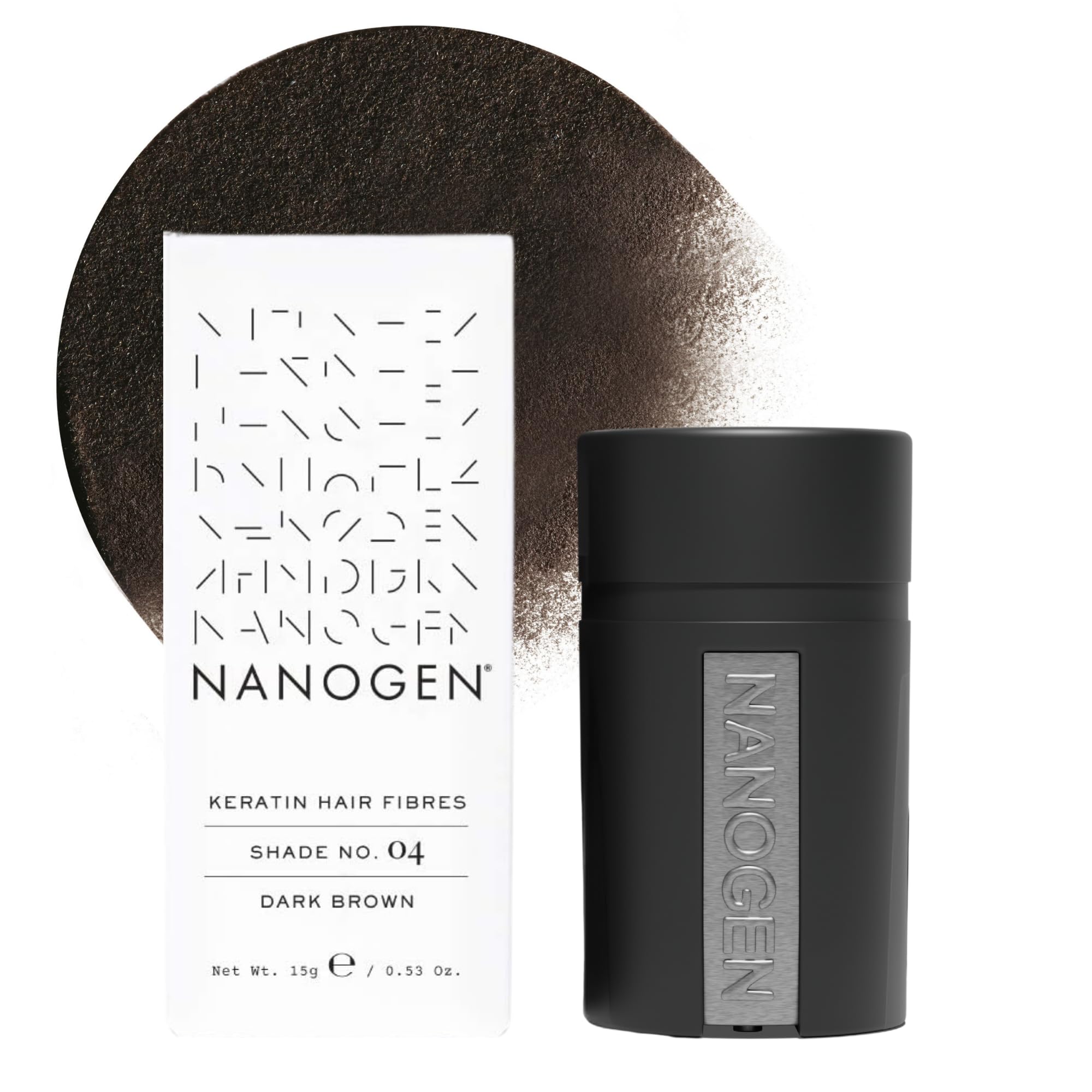 Nanogen Keratin Thickening Hair Fibres, 15 g, Dark Brown