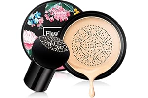 T-H-SEE Mushroom Head Air Cushion BB Cream,Concealer Lasting Nude Makeup Moisturizing Pigment CC Liquid Foundation, Even Skin Tone Makeup Base Primer（Natural）
