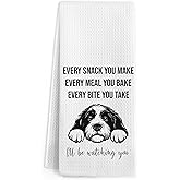 Gnmduw Funny Bernedoodle Gifts Dog Kitchen Towels, Bernedoodle Gifts for Dog Lovers Owners, Every Snack You Make Hand Towels, I'll Be Watching You Hand Dish Tea Towel for Kitchen Bathroom, 16x24