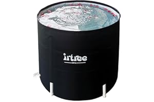 IRTREE Portable Bathtub Adult Soaking Tub Folding Shower Cold Plunge Tub Cold Plunge Barrel Bath Tub Shower Tub (Dia 29.5" x H 27.5")