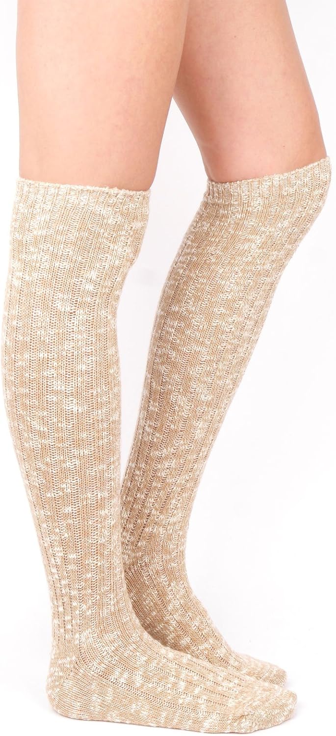 Women's Knee High Wool Socks Soft Warm Thick Thermal Girl Winter