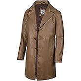 fjackets Leather Car Coats For Men – ¾ Length Real Lambskin Mens Stylish Brown & Black Leather Jacket Men