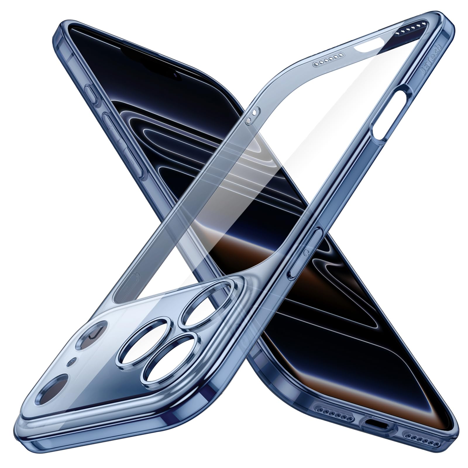 JETech Slim Case for iPhone 17 Pro Max 6.9-Inch with Camera Lens Full Protection, Ultra-Thin Lightweight Clear Minimalist Protective Phone Cover (Deep Blue)