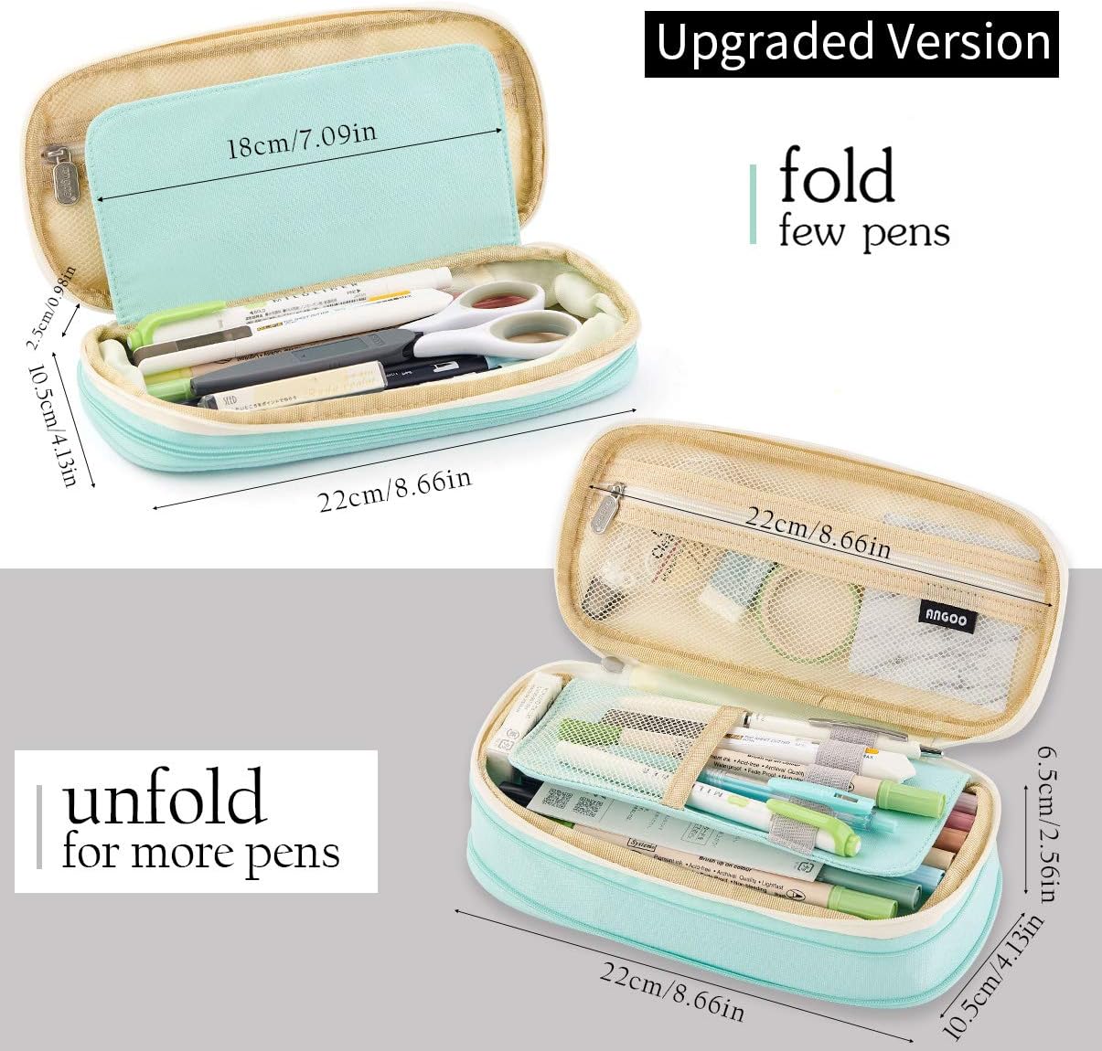 EASTHILL Pencil Case Big Pen Case Office College Large Storage Bag Pouch Holder Box Organizer for Student - Image 5