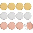 Homaisson 12 Pieces Blank Challenge Coin Threaded Edged 40mm with Acrylic Protection Box Laser Engravable Pattern for DIY Crafts Birthday Travel Commemorative Collection