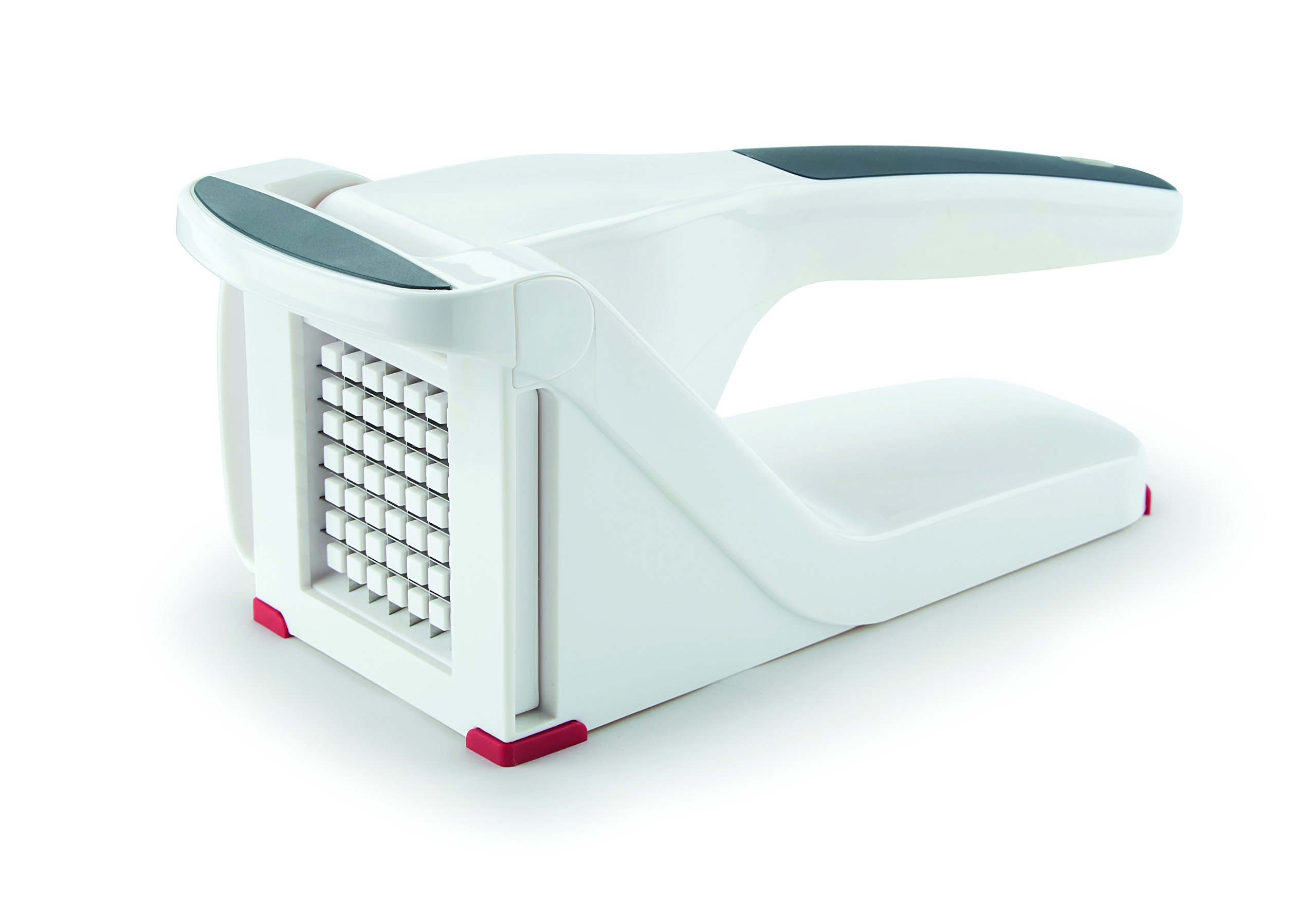 Zyliss Potato & Vegetable Chipper, Manual Handheld Cutter and Slicer for Potatos Vegetables, Plastic/Stainless Steel, White, Dishwasher Safe