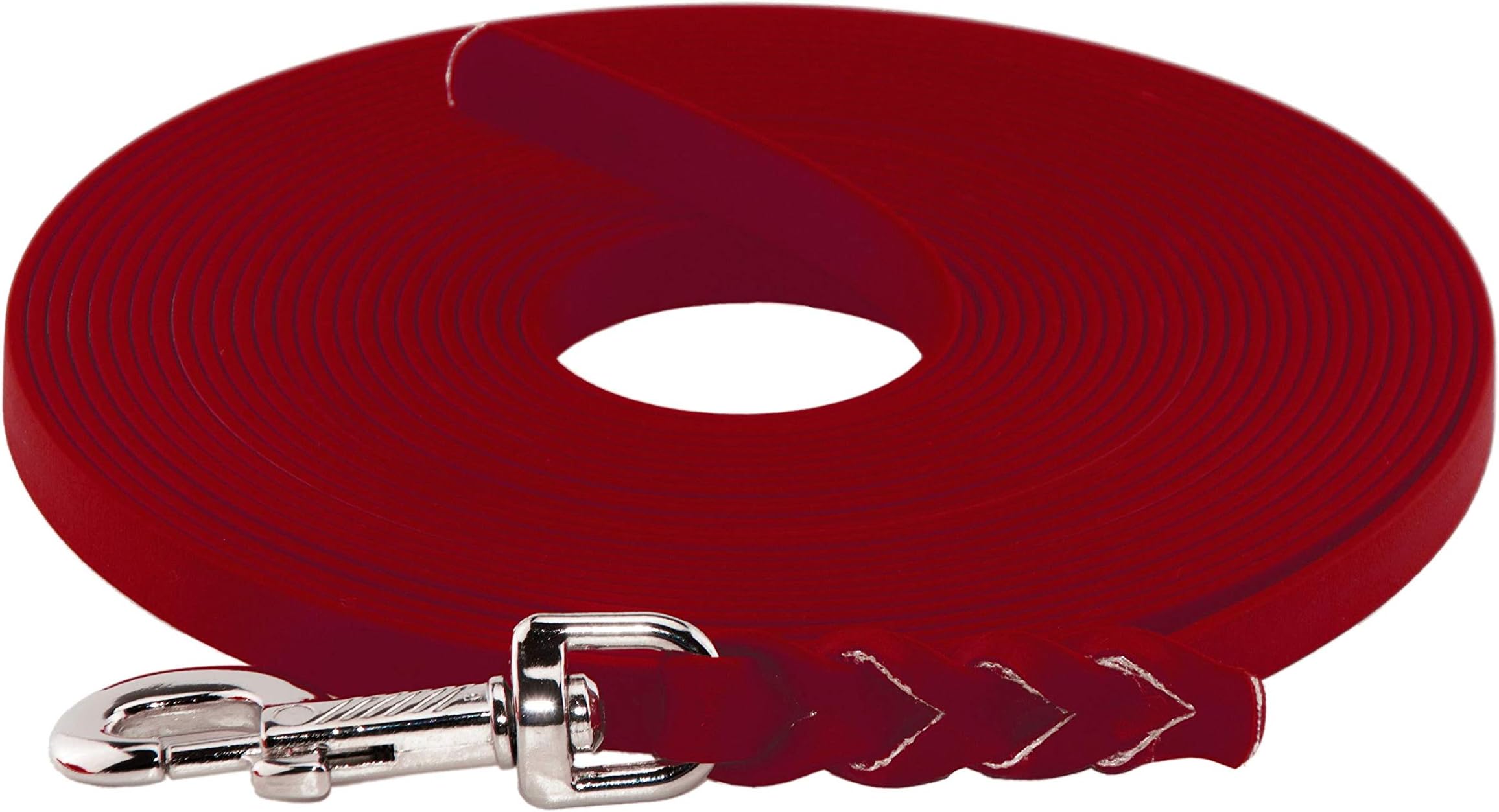 BioThane® Tracking Leash 3/4 inch in 23 colours [red] / 3 - 100 feet [49' 2''] / braided / without handloop