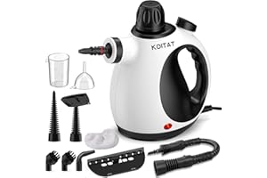 KOITAT Portable Steam Cleaner, Hand Held steamers for cleaning house, Home Multi Purpose-10-Piece Accessory Kit for Sofa,Carp