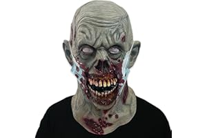 Scary Masque for Halloween | Halloween Horror Zombie Latex Masque | Terrifying Headwear Realistic Cosplay Prop for Men Women