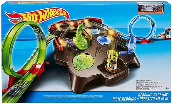 Hot Wheels Rebound Raceway Playset, Multi Color with Free Justice League 6 Inch Action Figure Worth Rs. 399, Limited Stocks, Hurry !!!
