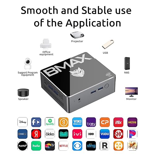 Bmax B2 Pro Mini PC 4-Core J4105 (up to 2.5 GHz) 8GB LPDDR4/256GB SSD 4K 60Hz Mini Desktop Computer Dual-Band Wi-Fi BT 4.2 HDMI 2.0 Micro Pc M並行輸入 BMAX Mini PC 16GB DDR4 512GB SSD Intel Alder Lake N100 Windows 11