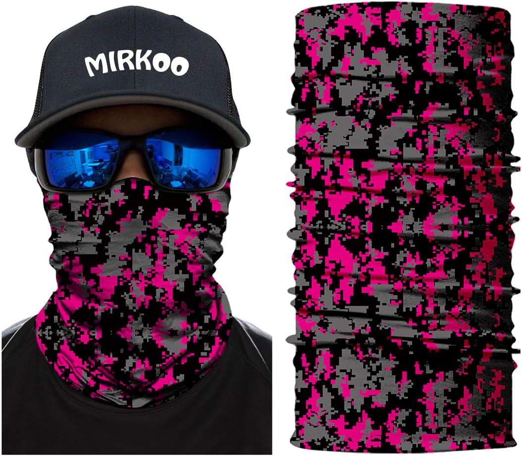 MIRKOO 3D Breathable Seamless Tube Face Mask, Dust-proof Windproof UV Protection Motorcycle Bicycle ATV Face Mask