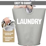 DOKEHOM 160L XXL Collapsible Laundry Hamper Grey 20x31in 51x79cm view 4