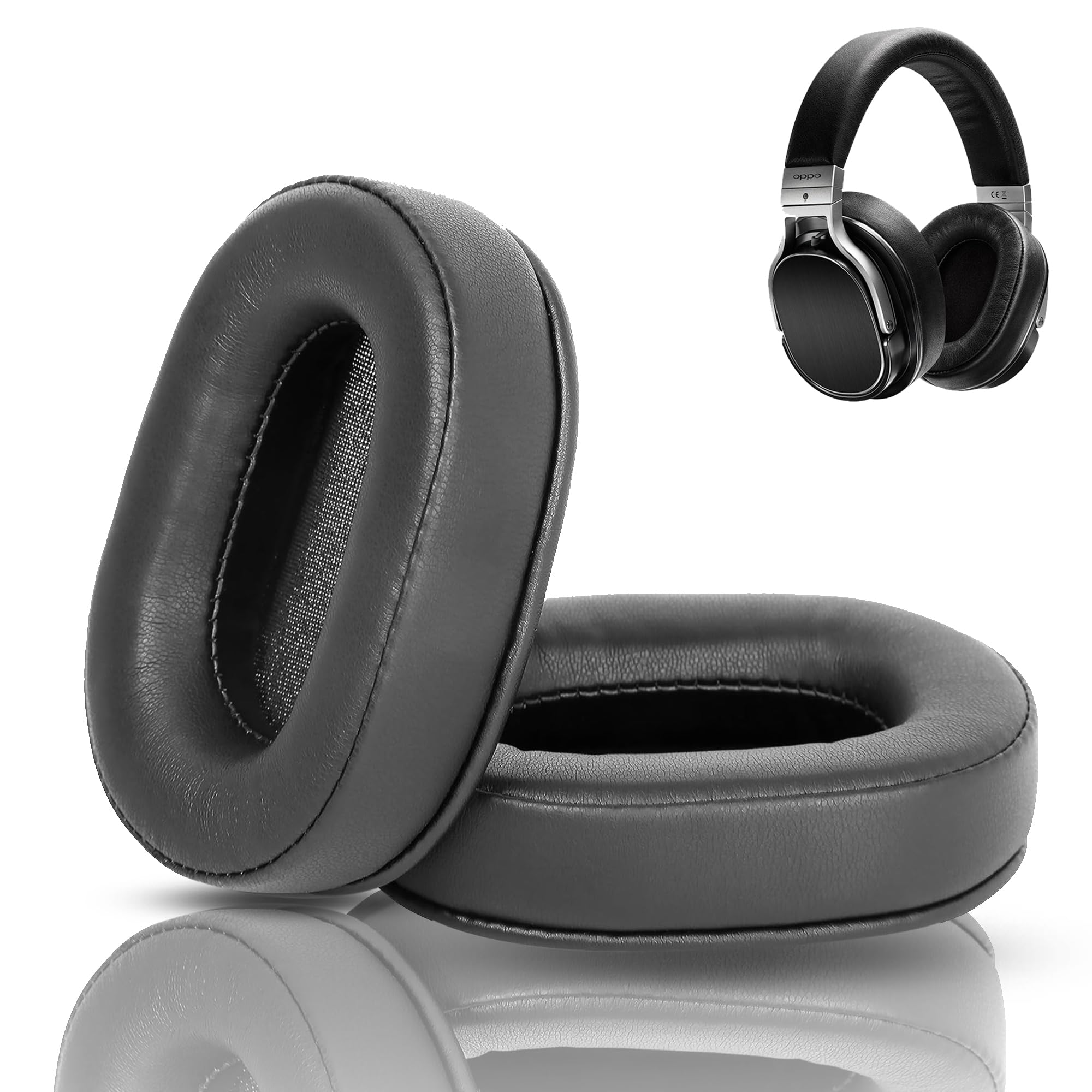 PM-3 Ear pads Replacement Compatible with OPPO PM-3 PM3 Headphone Earpads Cushion(Softer Leather/High Density Foam)